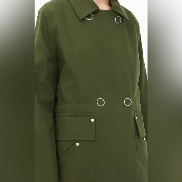 Sandro Olive Trench Coat - Picture 14 of 15